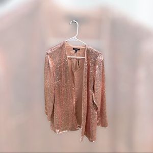 Torrid rose gold sequin blazer size 2